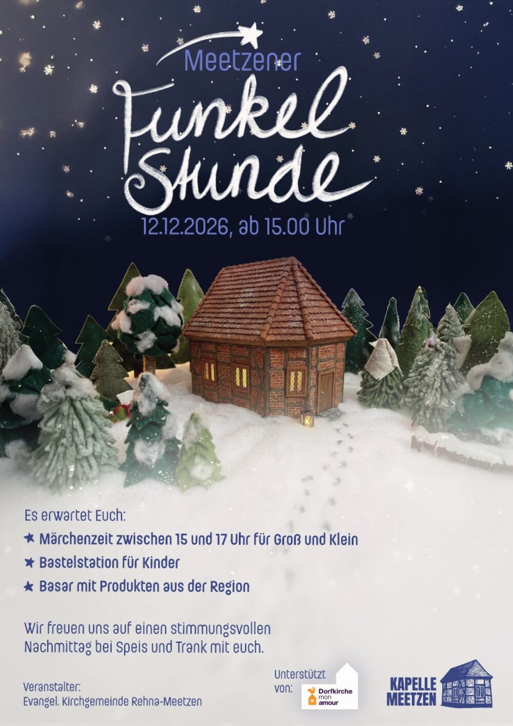 Poster: Meetzener Funkelstunde am 12. Dezember 2026